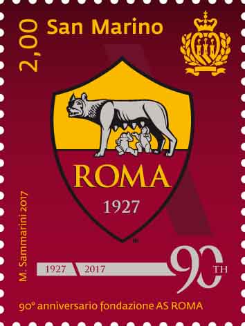 francobollo singolo_90 anniversario fondazione AS ROMA (definiti